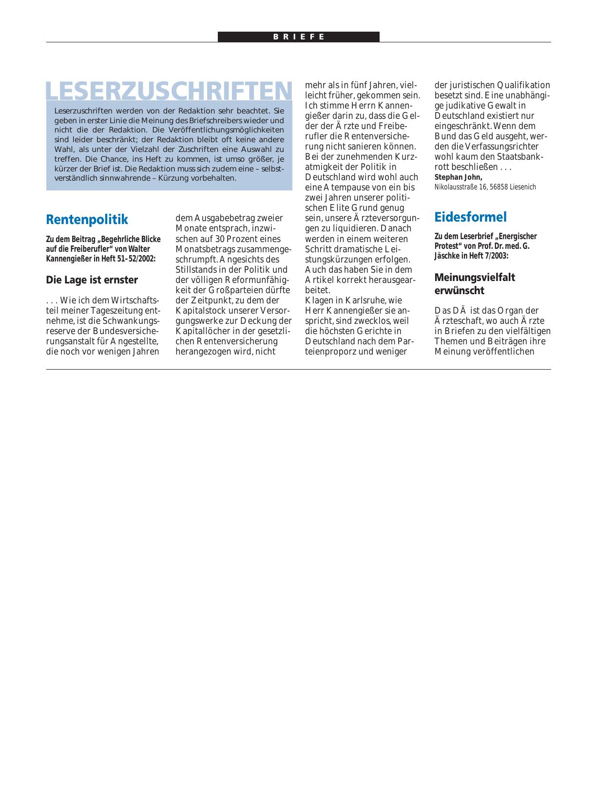 Vorschauseite 1: Rentenpolitik: Die Lage ist ernster