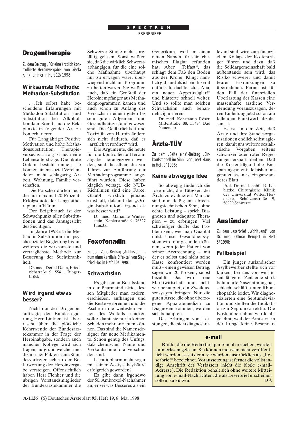 Vorschauseite 1: Ärzte-TÜV: Keine abwegige Idee