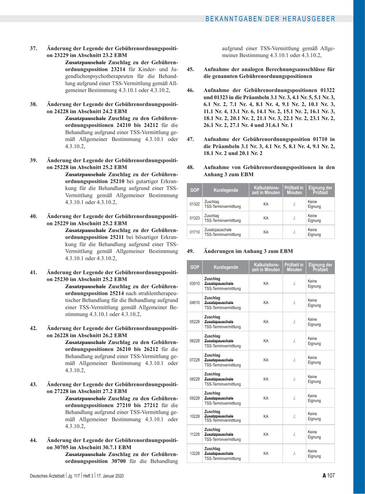 Vorschauseite 5: Beschluss des Bewertungsausschusses nach § 87 Abs. 1 Satz 1 SGB V in seiner 458. Sitzung (schriftliche Beschlussfassung) zur Änderung des Einheitlichen Bewertungsmaßstabes (EBM)