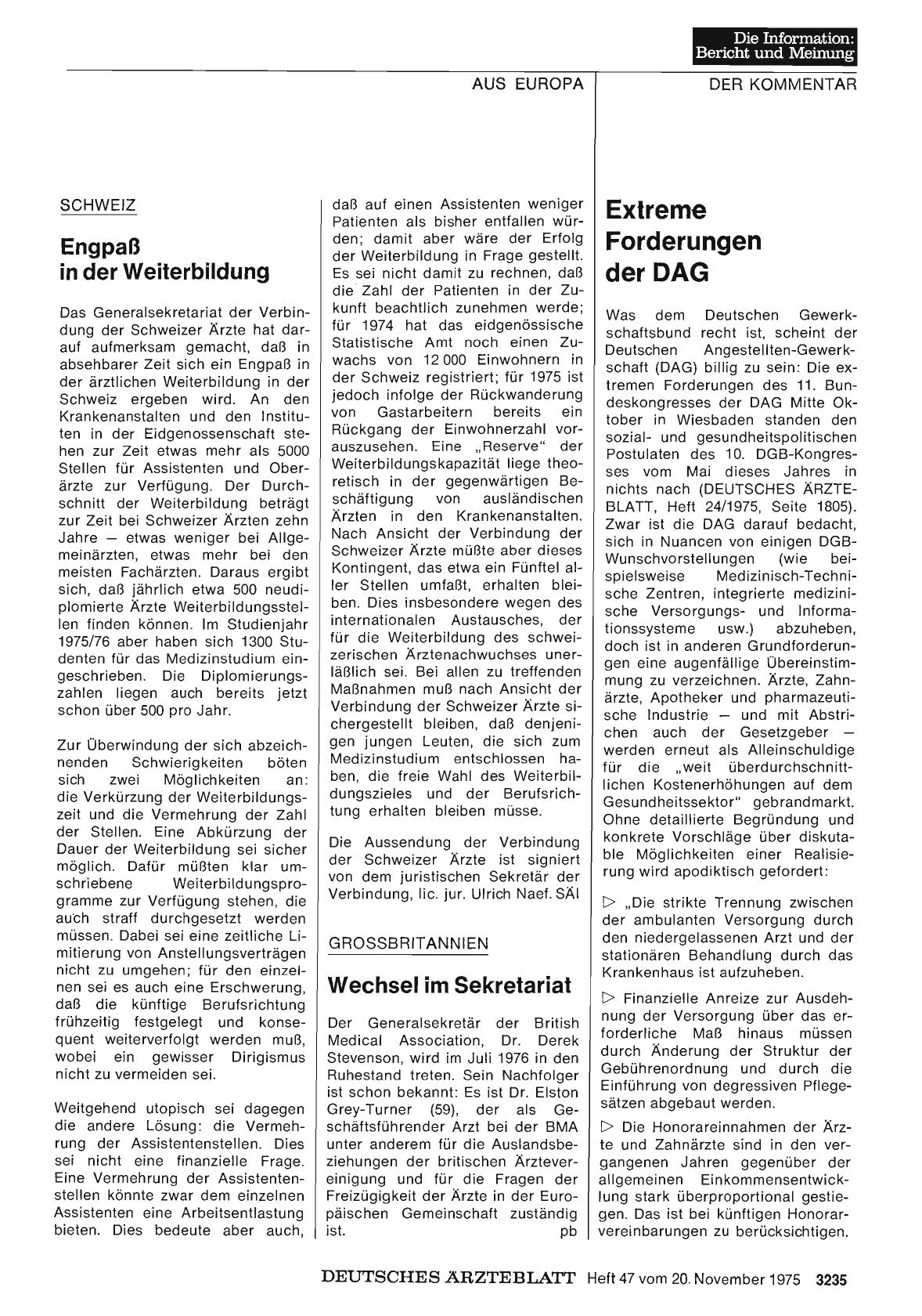 Vorschauseite 1: SCHWEIZ: Engpaß in der Weiterbildung