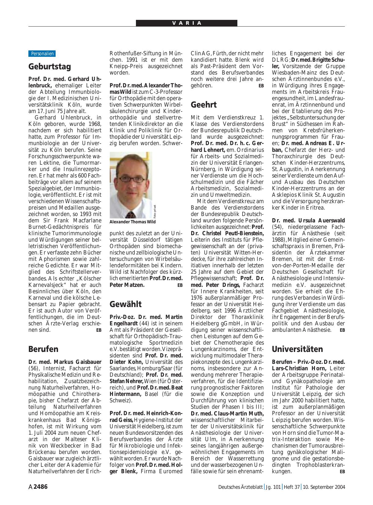 Vorschauseite 1: Universitäten