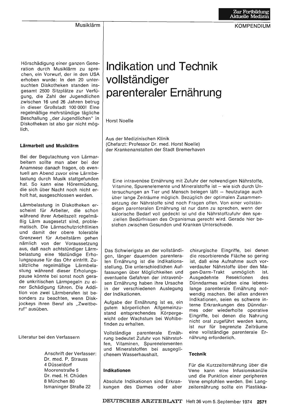 Vorschauseite 1: Indikation und Technik vollständiger parenteraler Ernährung