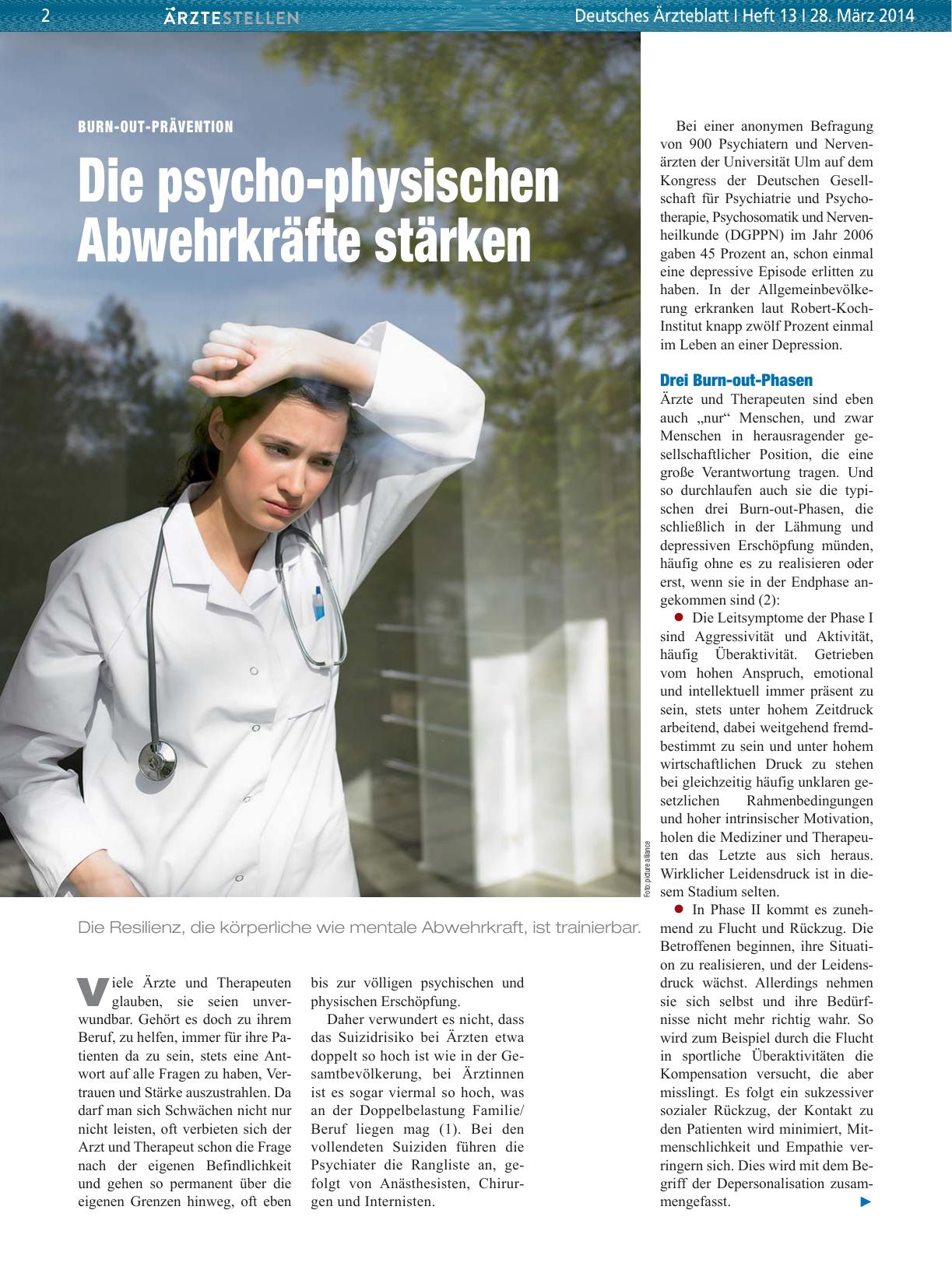 Vorschauseite 1: Burn-out-Prävention: Die psycho-physischen Abwehrkräfte stärken