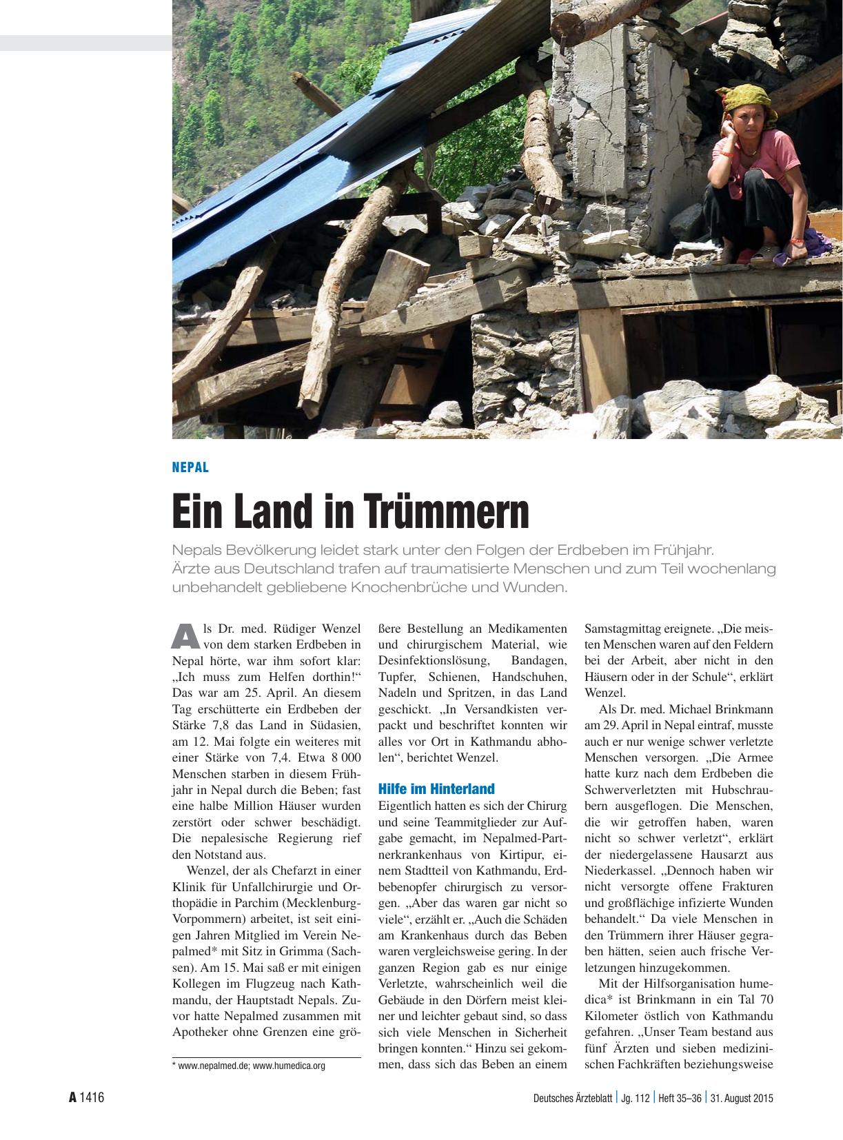 Vorschauseite 1: Nepal: Ein Land in Trümmern