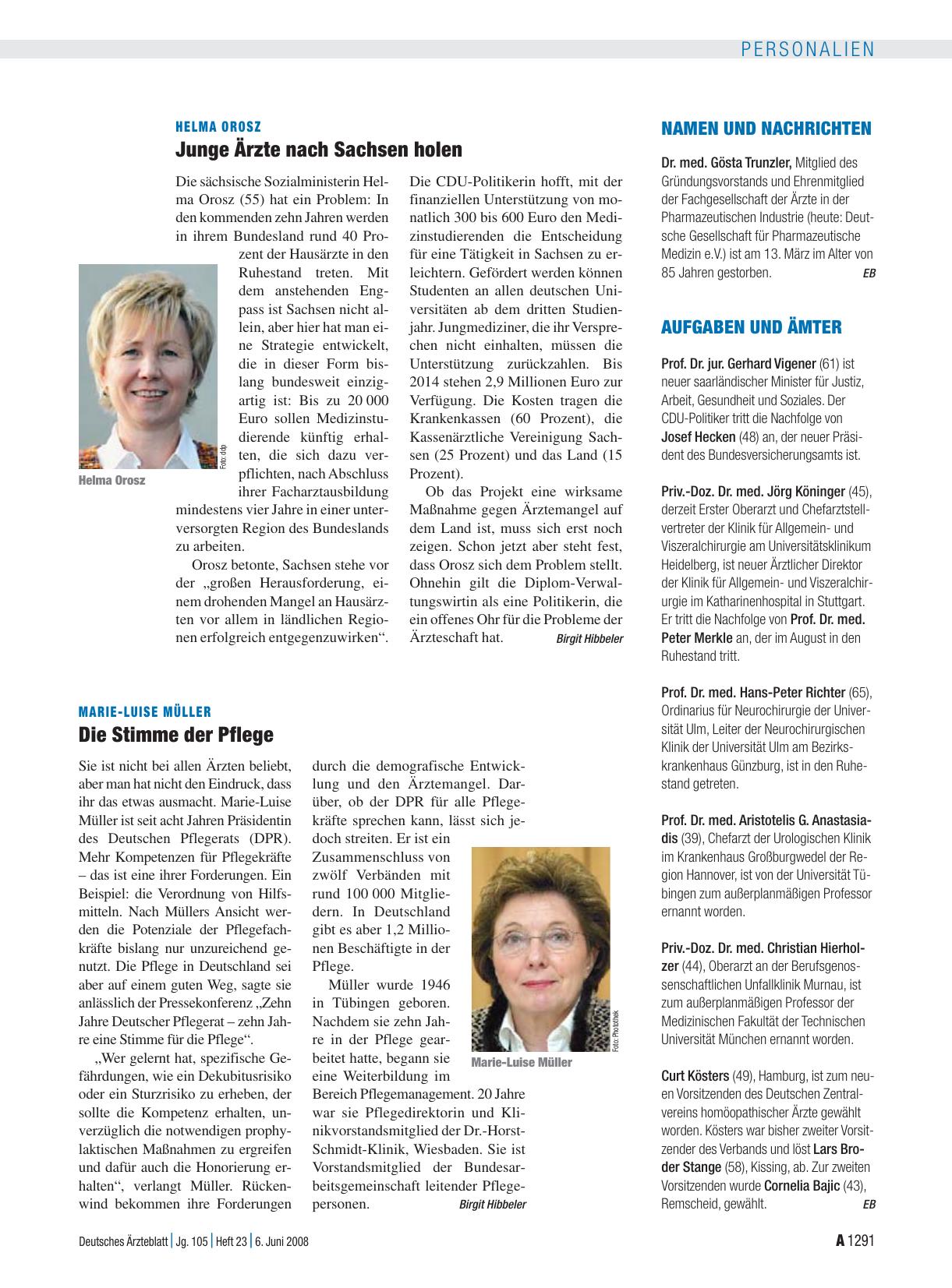 Vorschauseite 1: Marie-Luise Müller: Die Stimme der Pflege