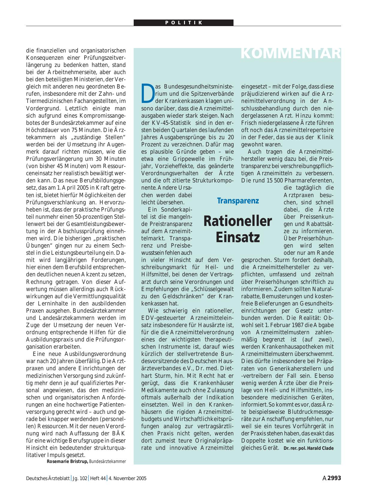 Vorschauseite 1: Transparenz: Rationeller Einsatz