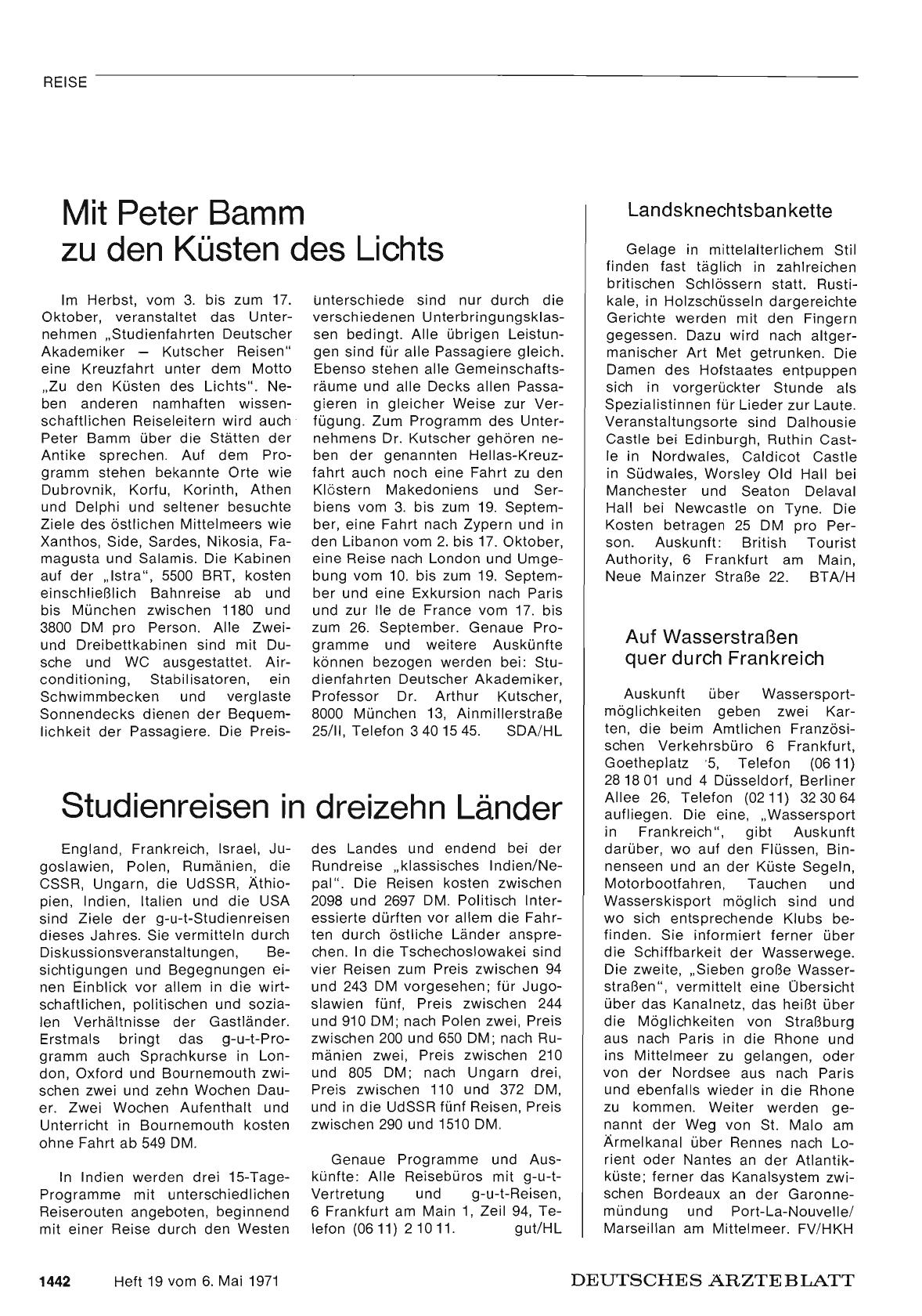 Vorschauseite 1: Mit Peter Bamm zu den Küsten des Lichts