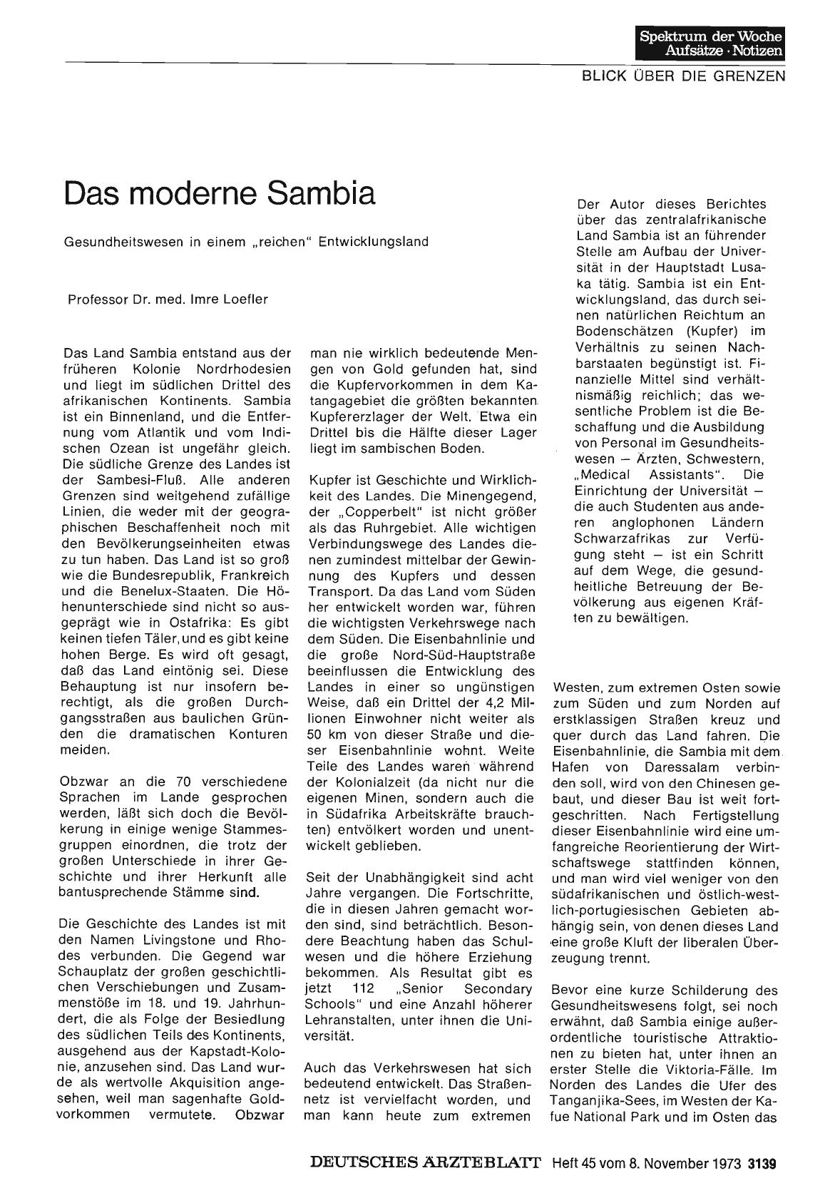Vorschauseite 1: Das moderne Sambia