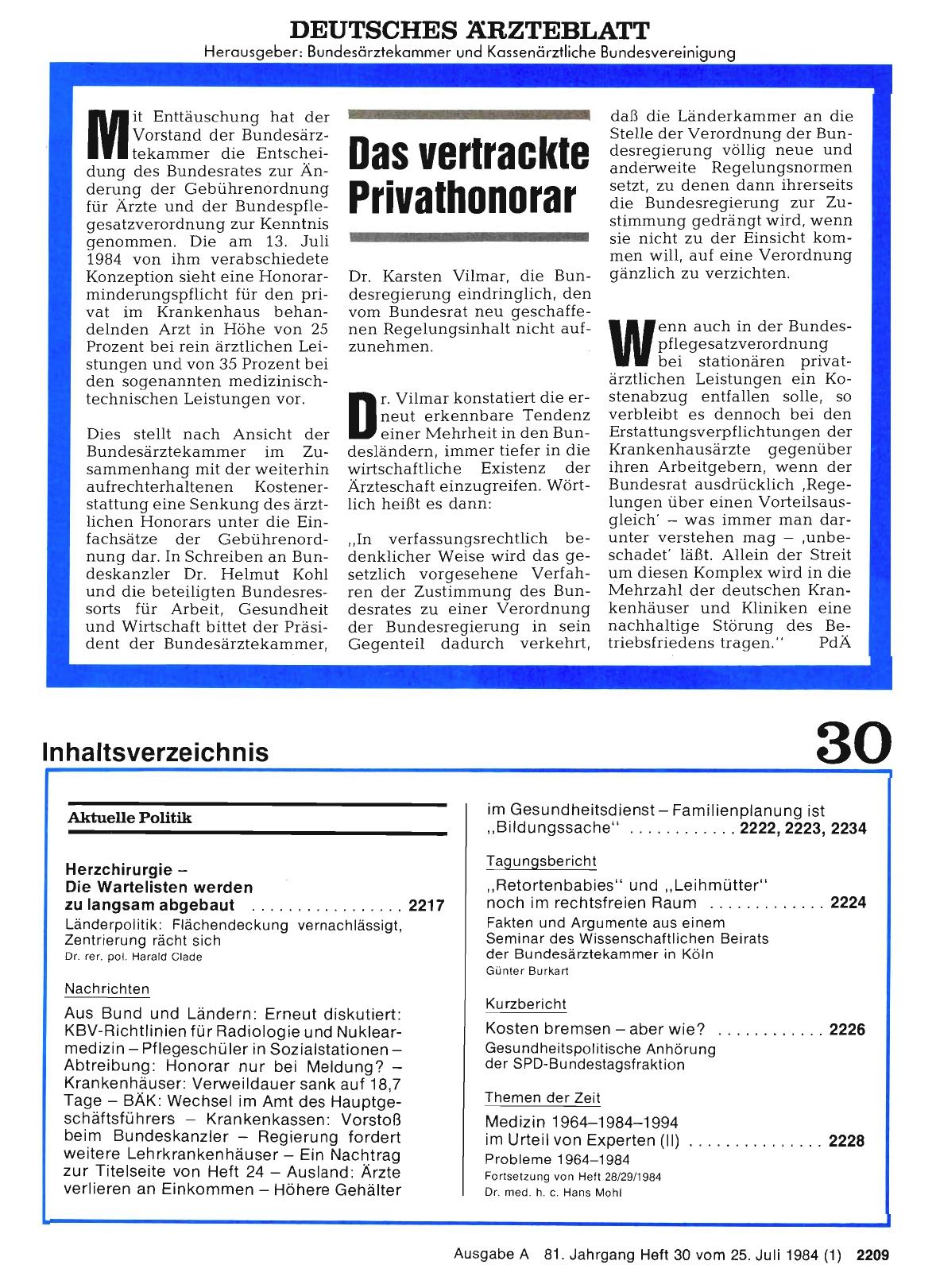 Vorschauseite 1: Das vertrackte Privathonorar