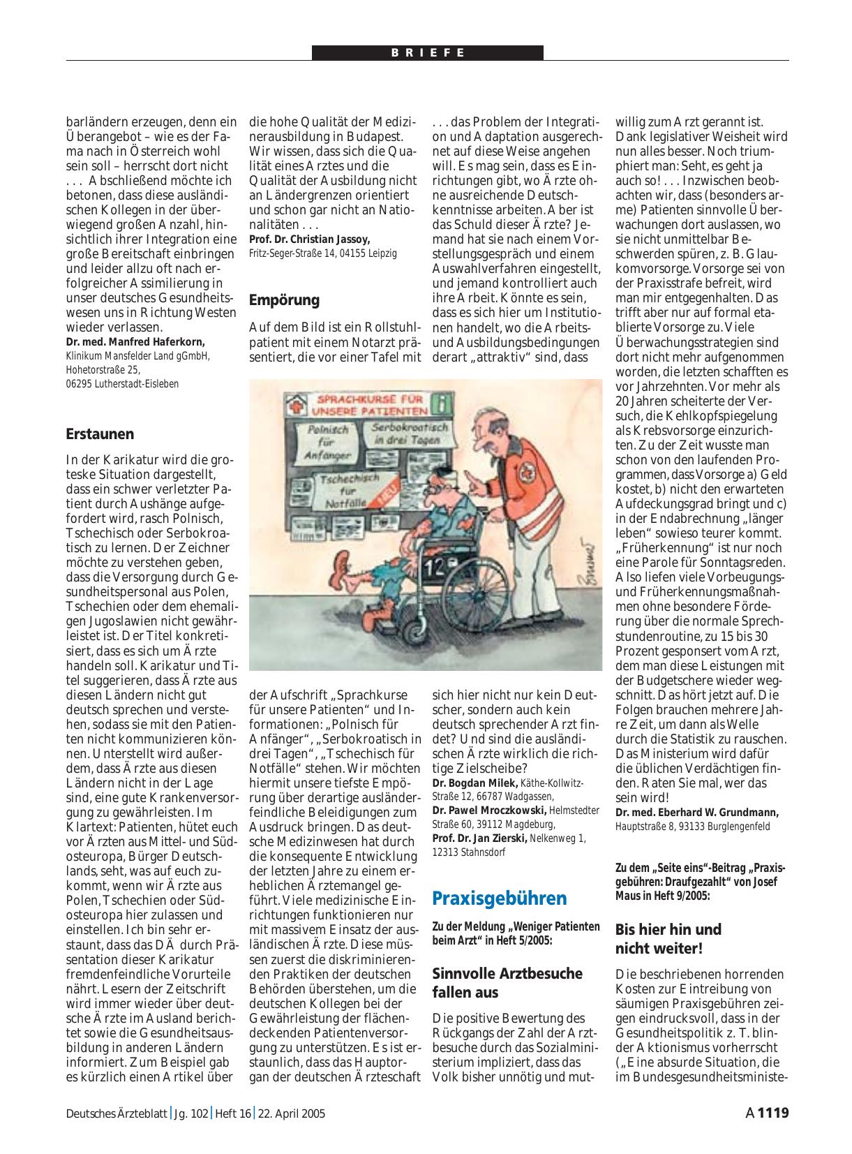 Vorschauseite 1: DÄrikatur: Erstaunen