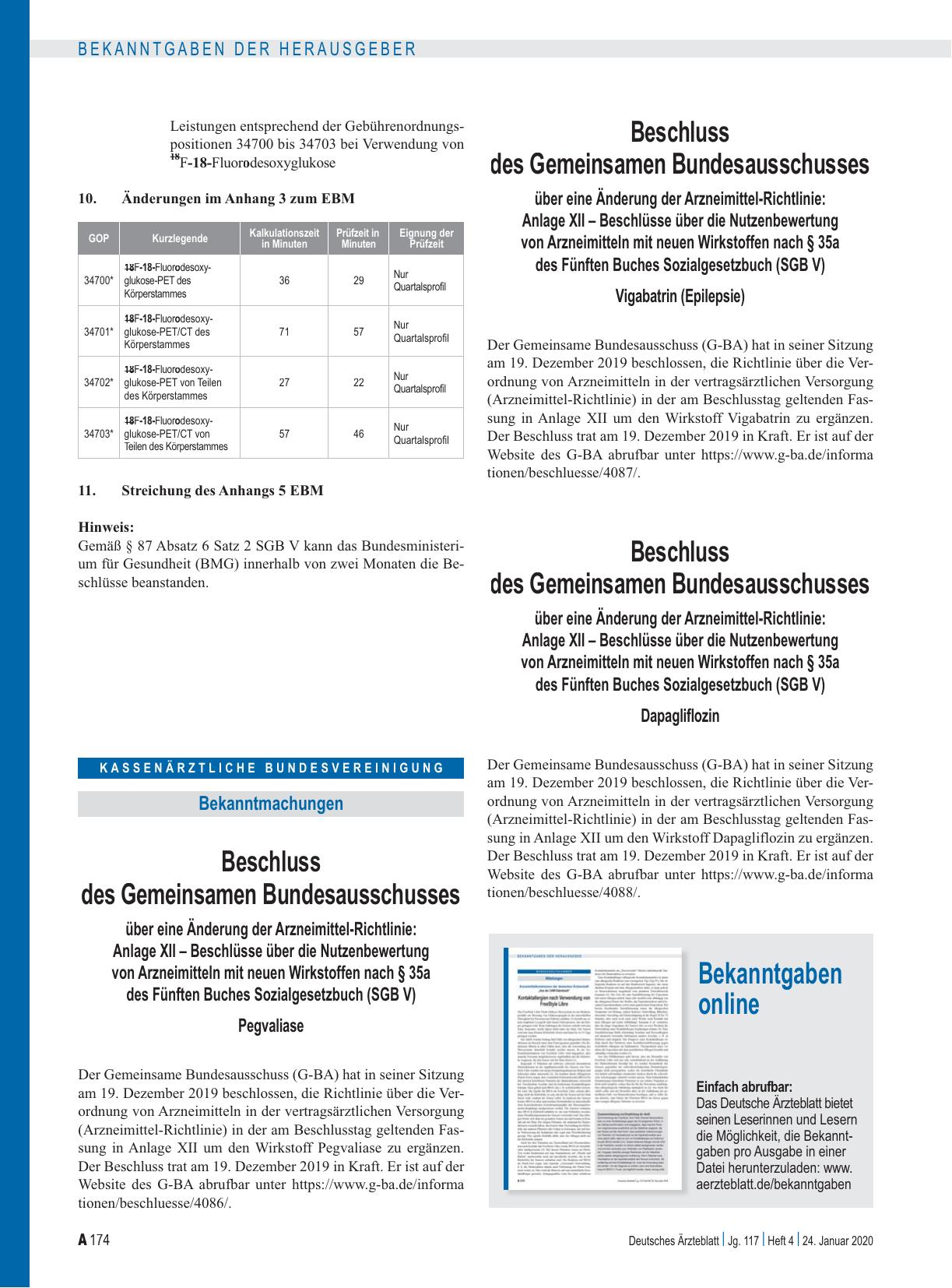 Vorschauseite 1: Bekanntgaben online