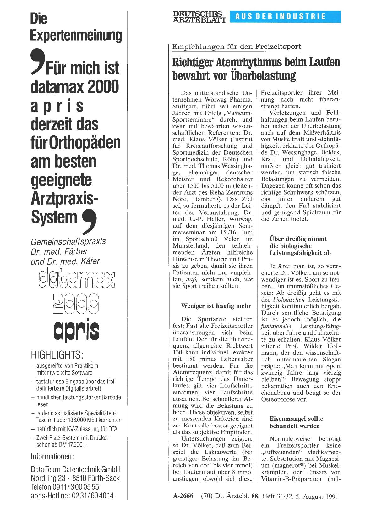 Vorschauseite 1: Empfehlungen für den Freizeitsport: Richtiger Atemrhythmus beim Laufen bewahrt vor Überbelastung