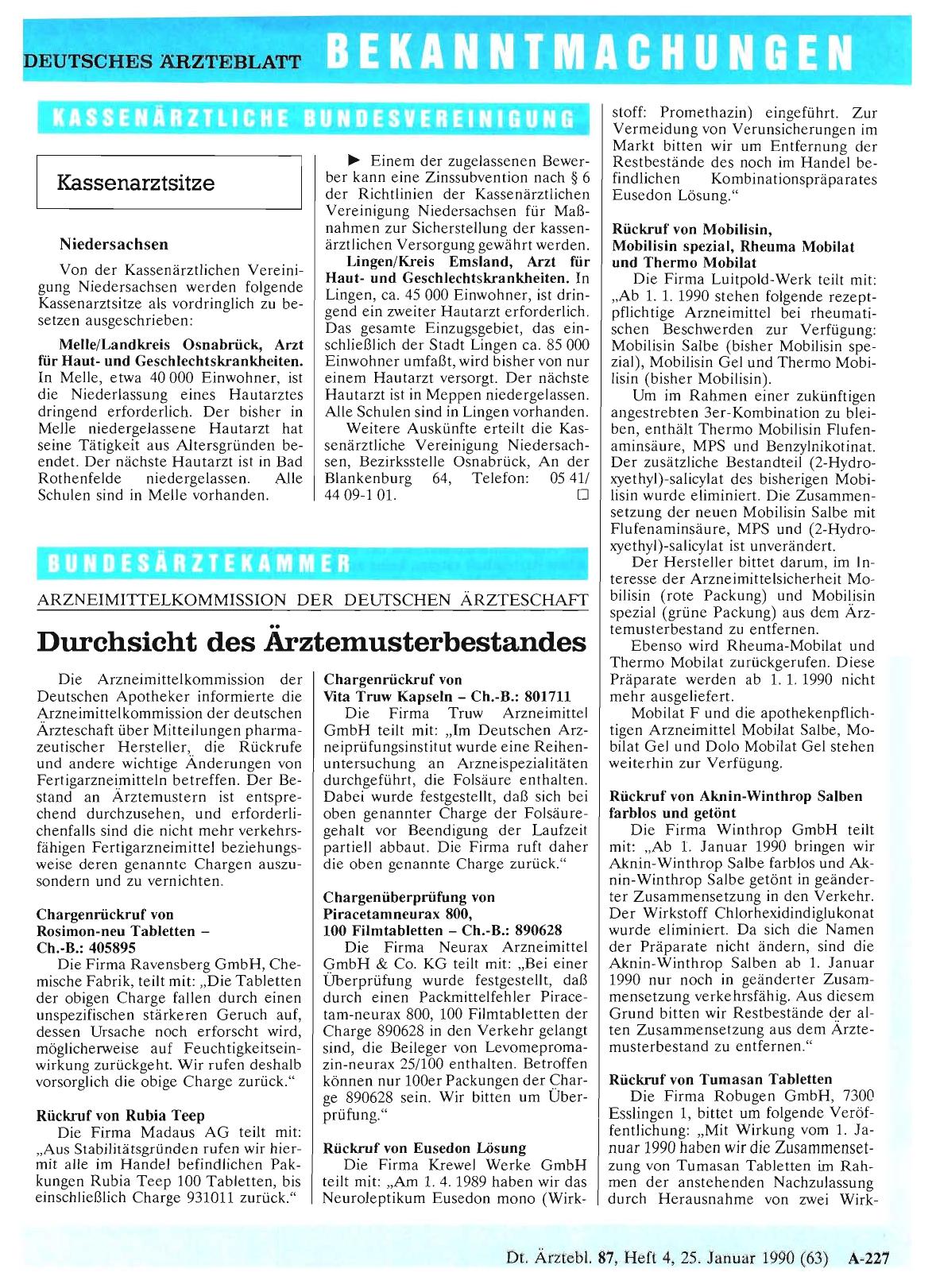 Vorschauseite 1: Kassenarztsitze