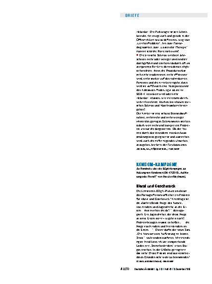 Vorschauseite 1: Kondom-Kampagne: Moral und Geschmack