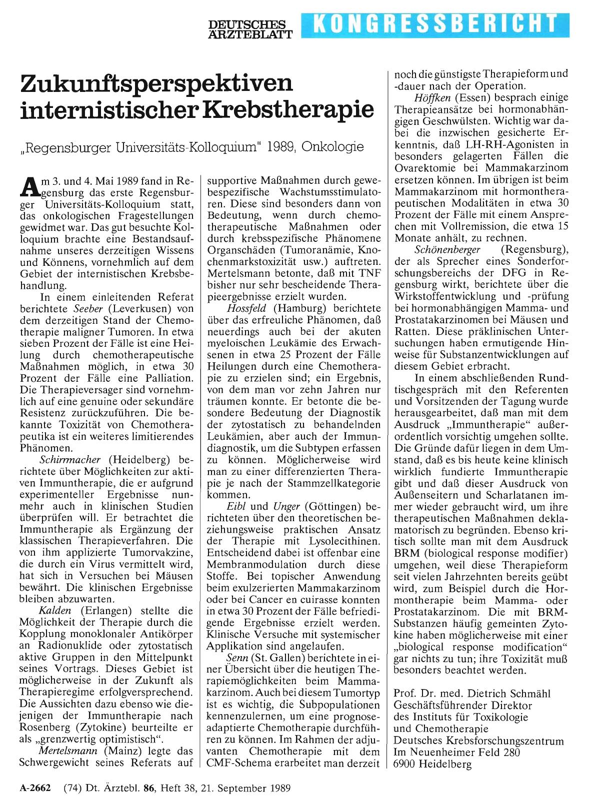 Vorschauseite 1: Zukunftsperspektiven internistischer Krebstherapie