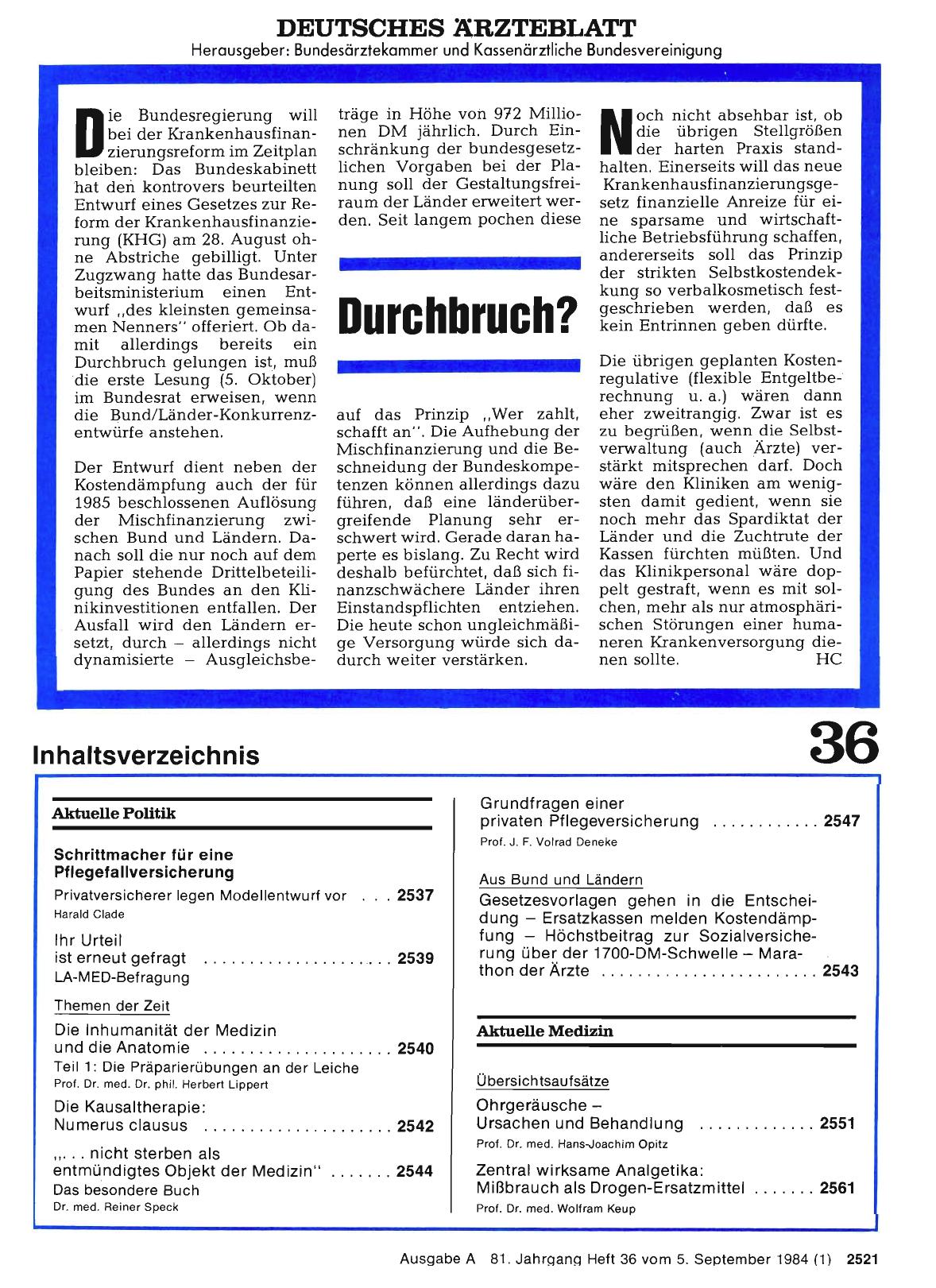 Vorschauseite 1: Durchbruch?
