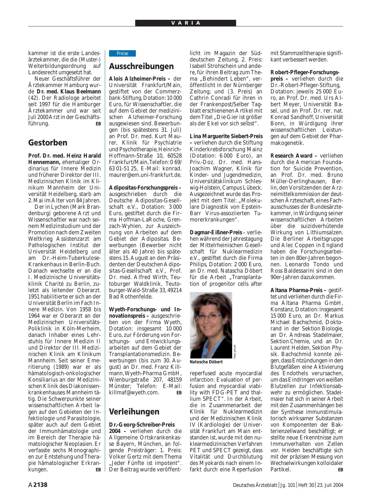 Vorschauseite 1: Gestorben