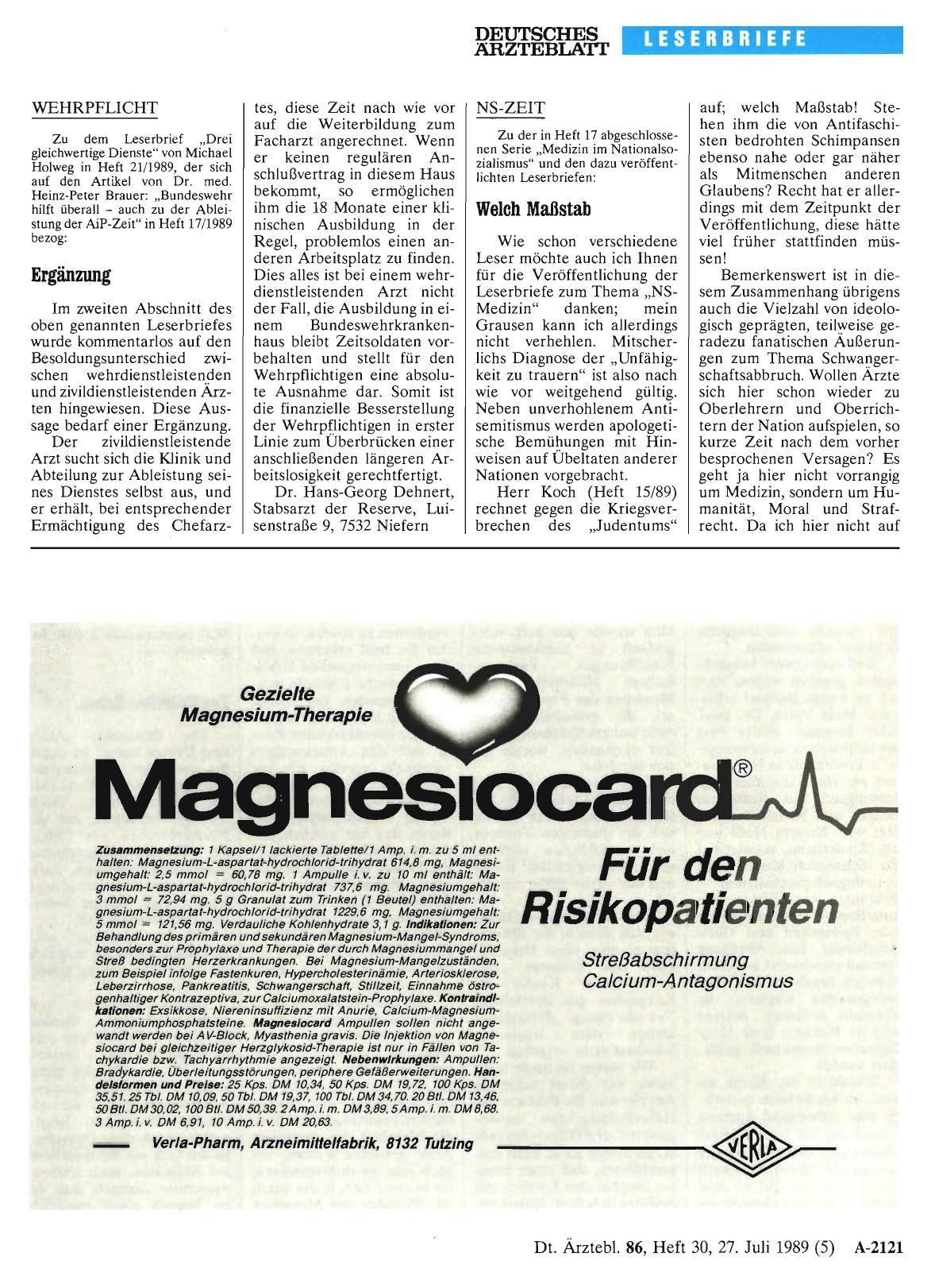 Vorschauseite 1: NS-ZEIT: Welch Maßstab