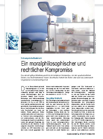 Vorschauseite 1: Schwangerschaftsabbruch: Ein moralphilosophischer und rechtlicher Kompromiss