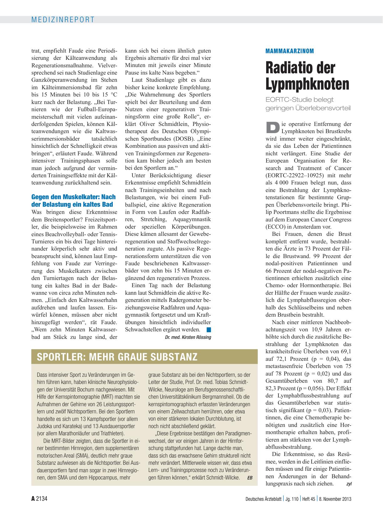 Vorschauseite 1: Mammakarzinom: Radiatio der Lypmphknoten
