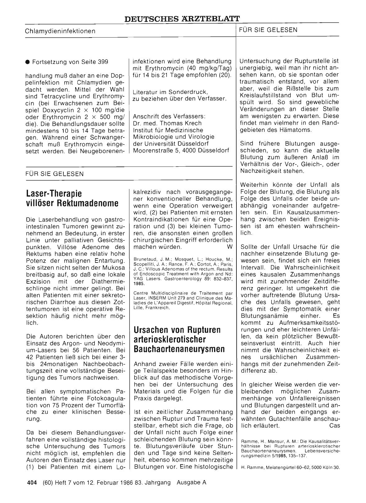 Vorschauseite 1: Laser-Therapie villöser Rektumadenome