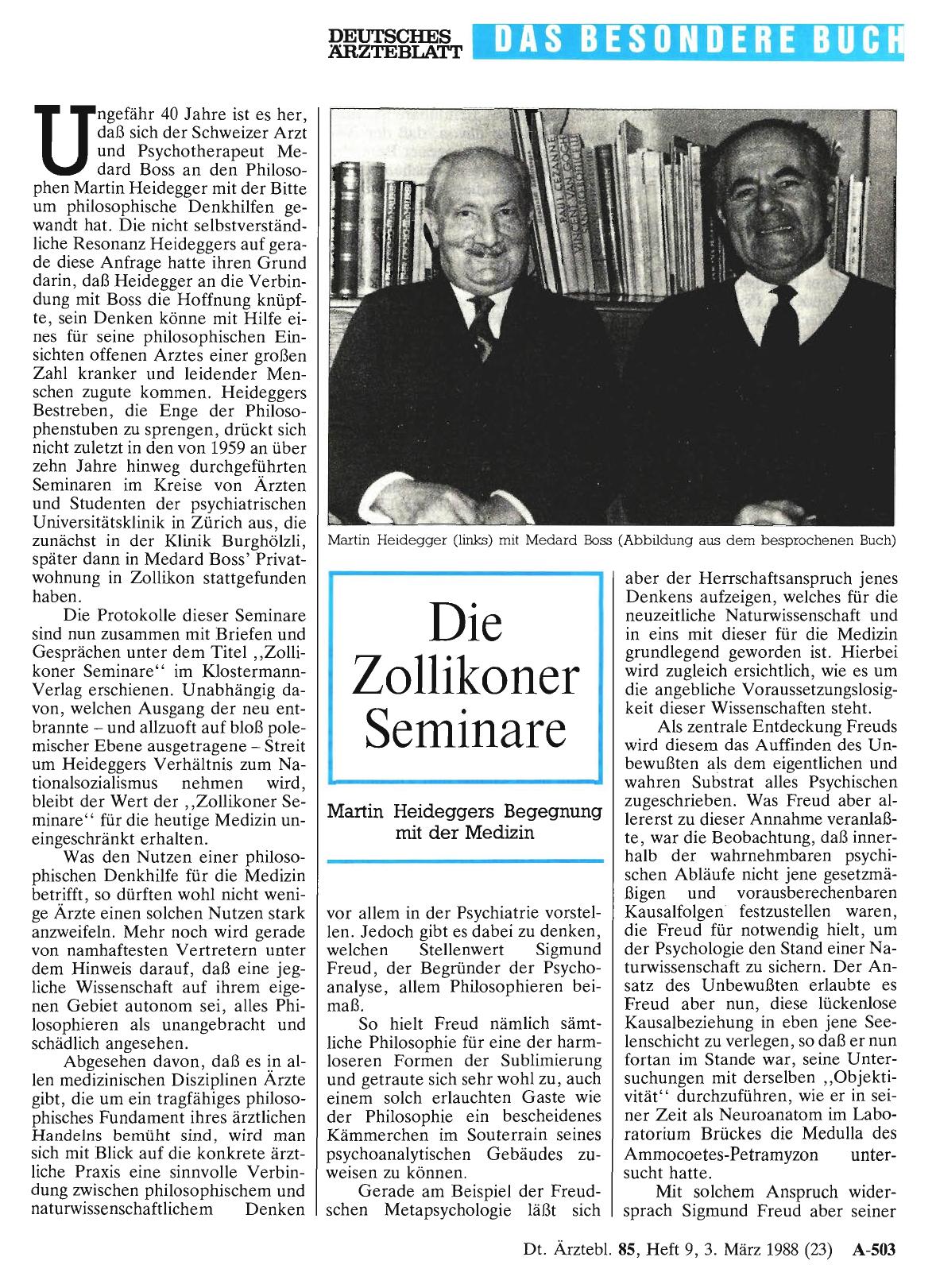 Vorschauseite 1: Die Zollikoner Seminare