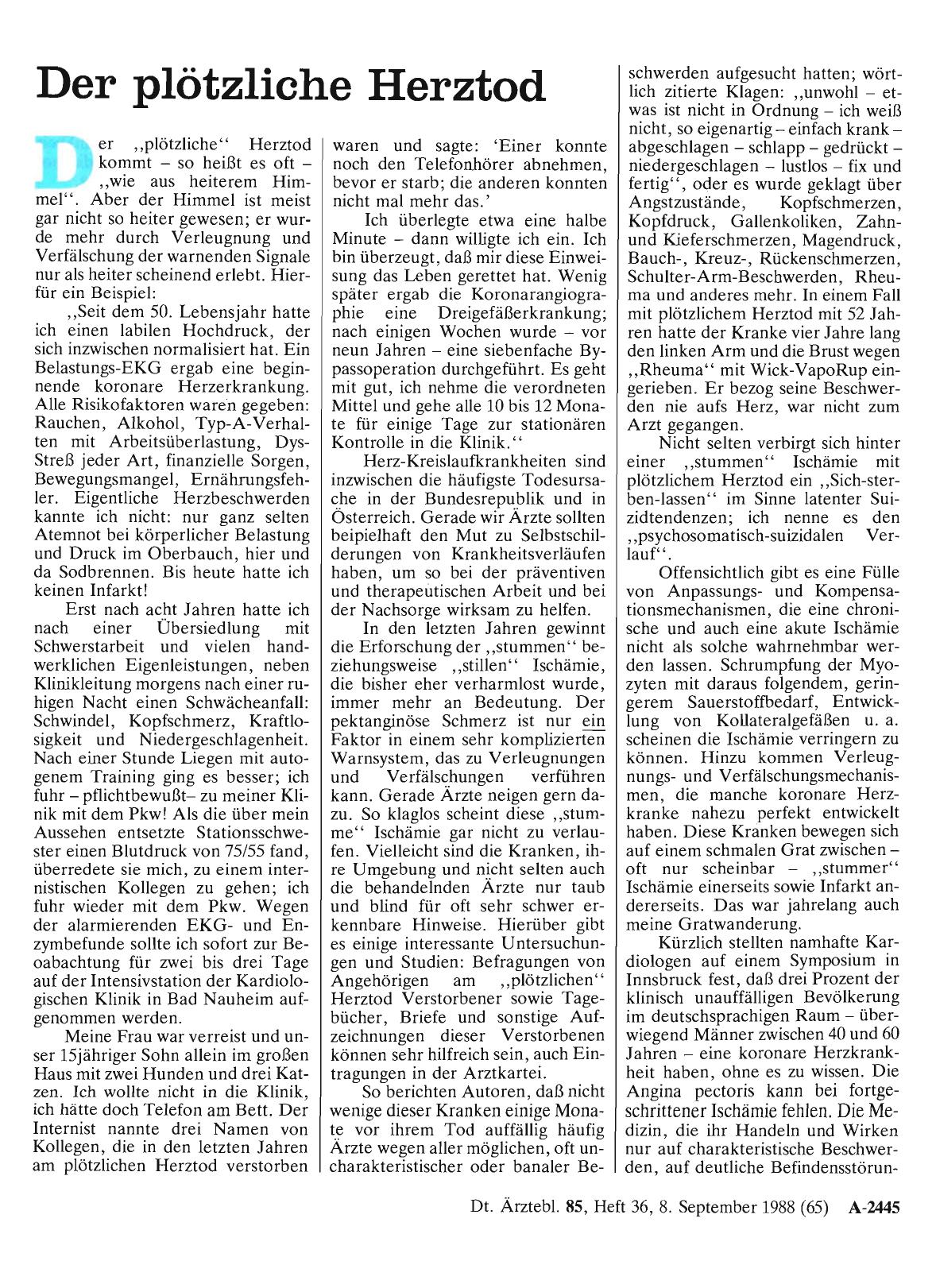 Vorschauseite 1: Der plötzliche Herztod