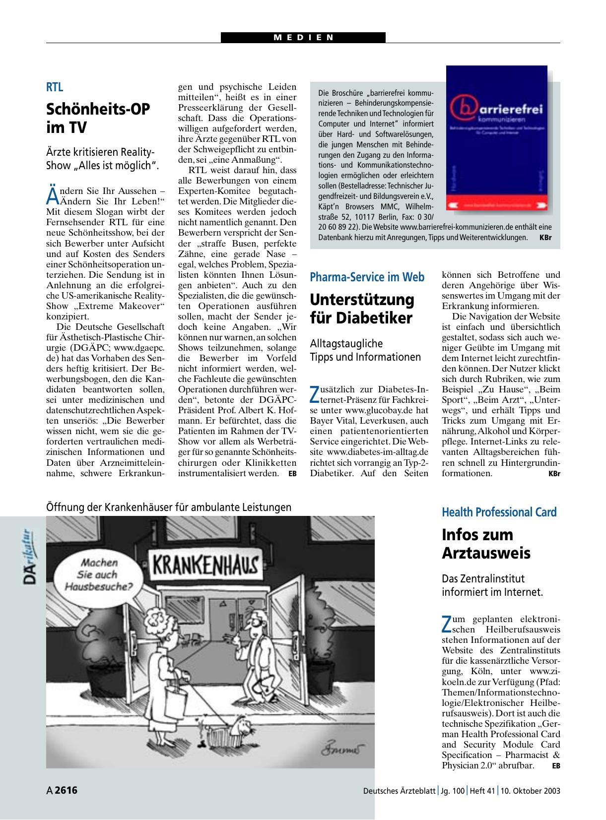 Vorschauseite 1: Broschüre „barrierefrei kommunizieren – Behinderungskompensierende Techniken und Technologien für Computer und Internet“