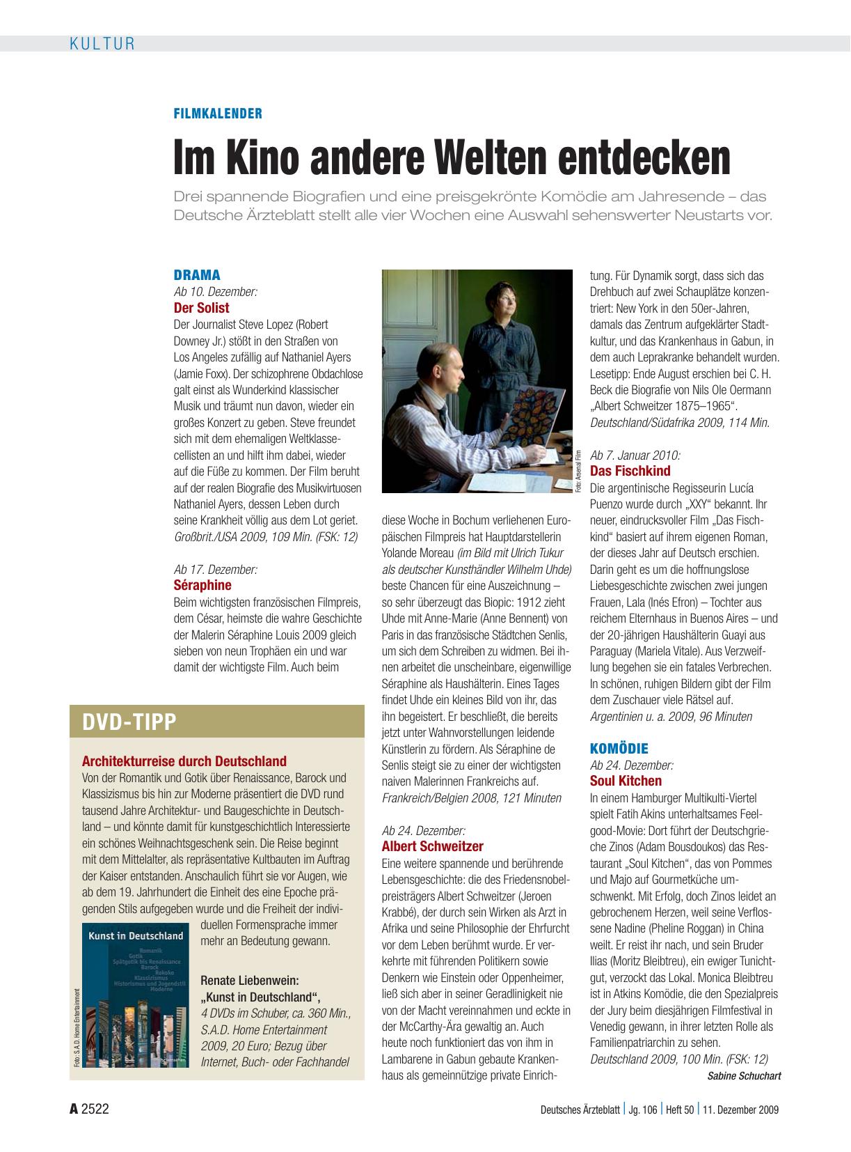 Vorschauseite 1: Filmkalender: Im Kino andere Welten entdecken