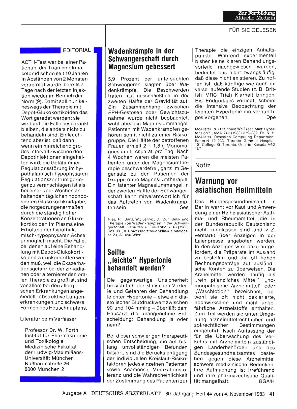 Vorschauseite 1: Wadenkrämpfe in der Schwangerschaft durch Magnesium gebessert