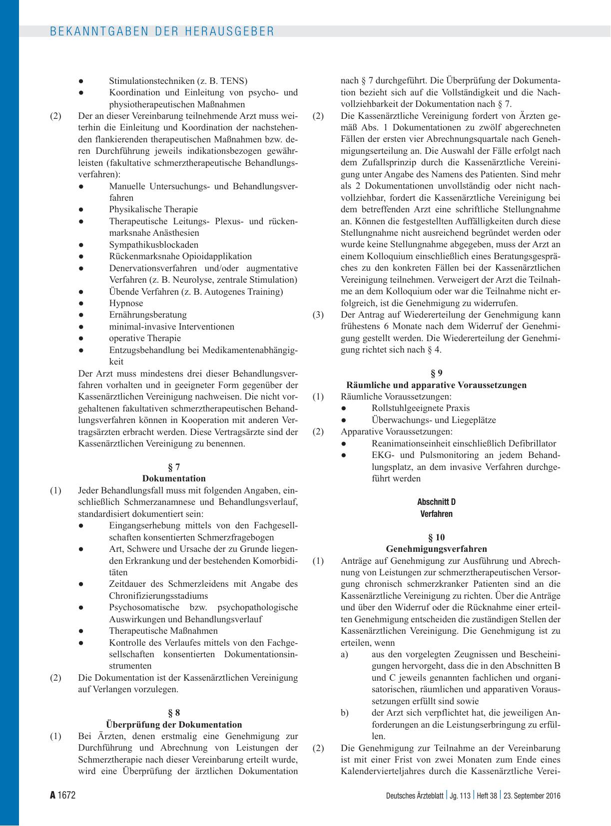 Vorschauseite 4: Überarbeitung der Qualitätssicherungsvereinbarung Schmerztherapie gemäß § 135 Abs. 2 SGB V