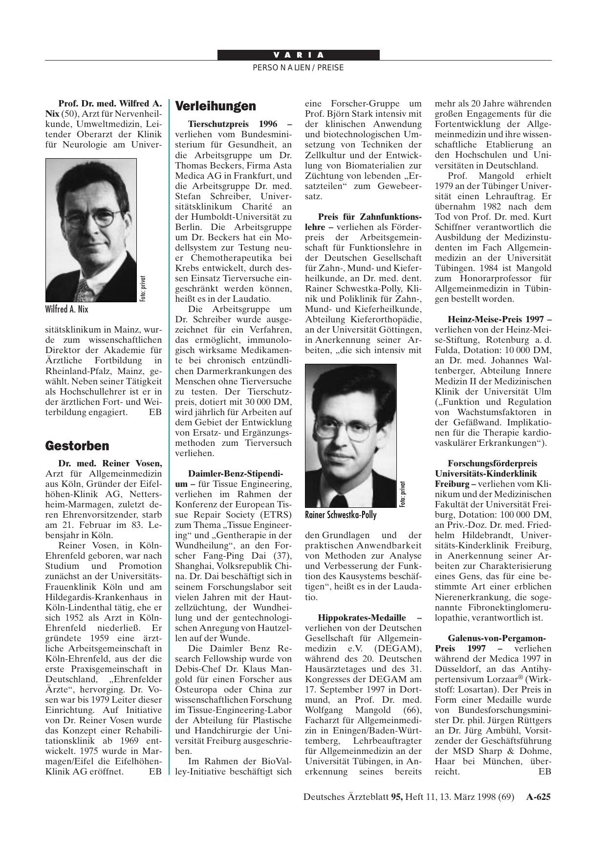 Vorschauseite 1: Gestorben