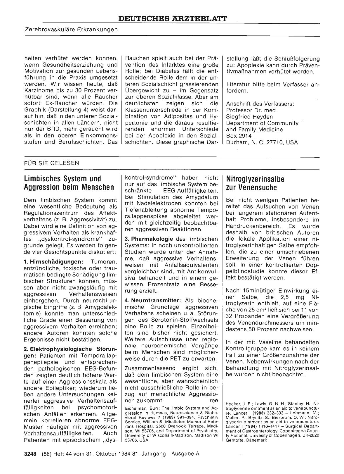 Vorschauseite 1: Nitroglyzerinsalbe zur Venensuche