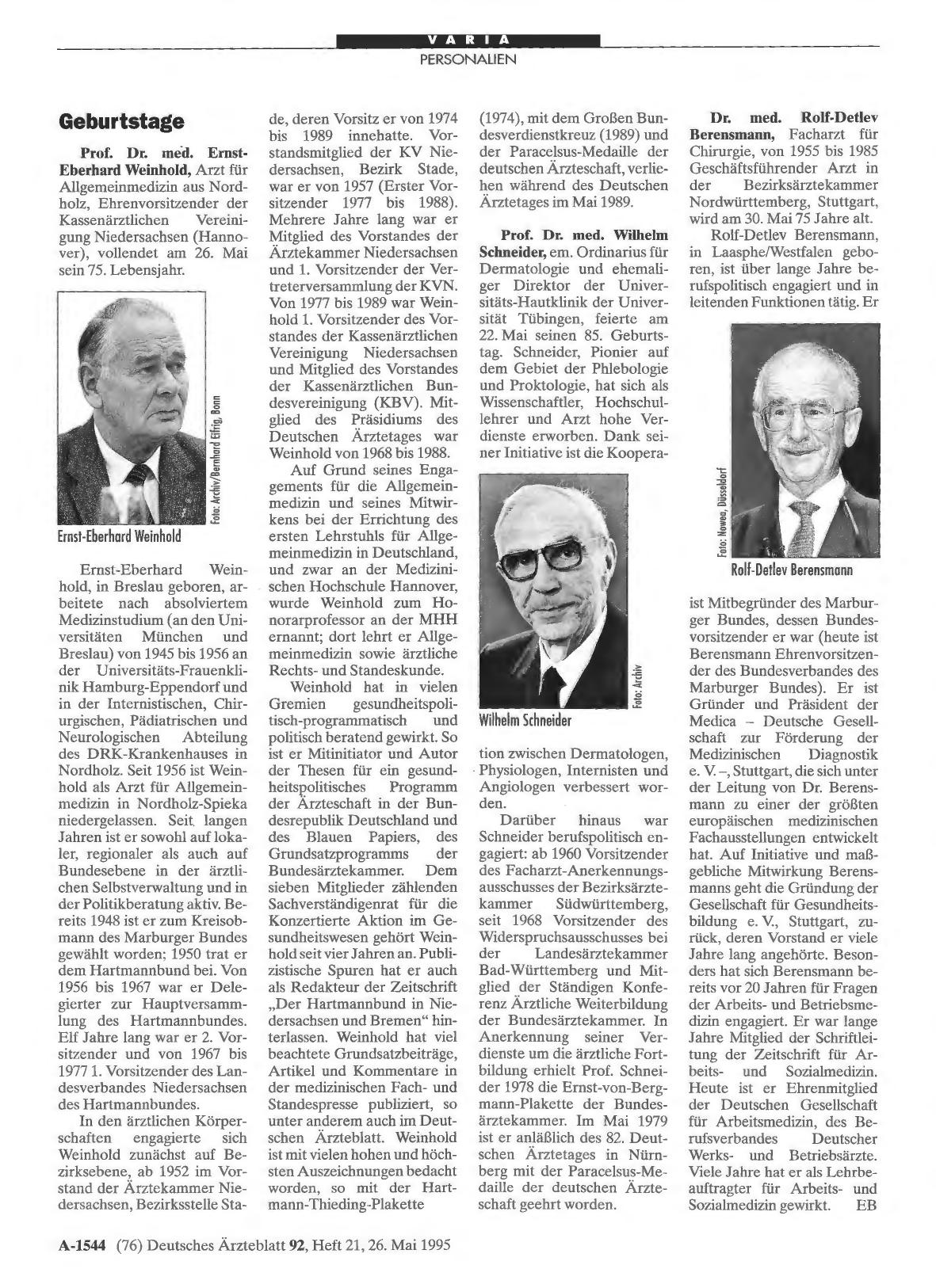 Vorschauseite 1: Geburtstage