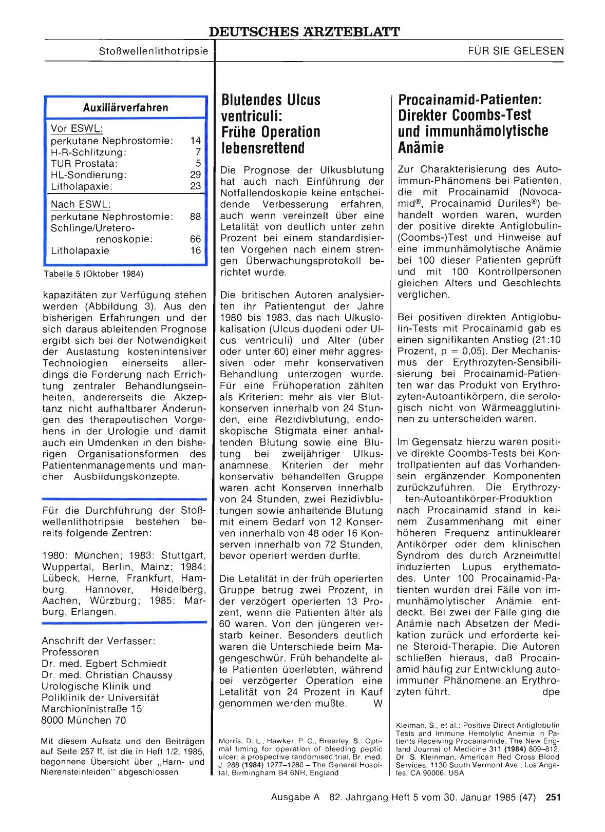 Vorschauseite 1: Blutendes Ulcus ventriculi: Frühe Operation lebensrettend