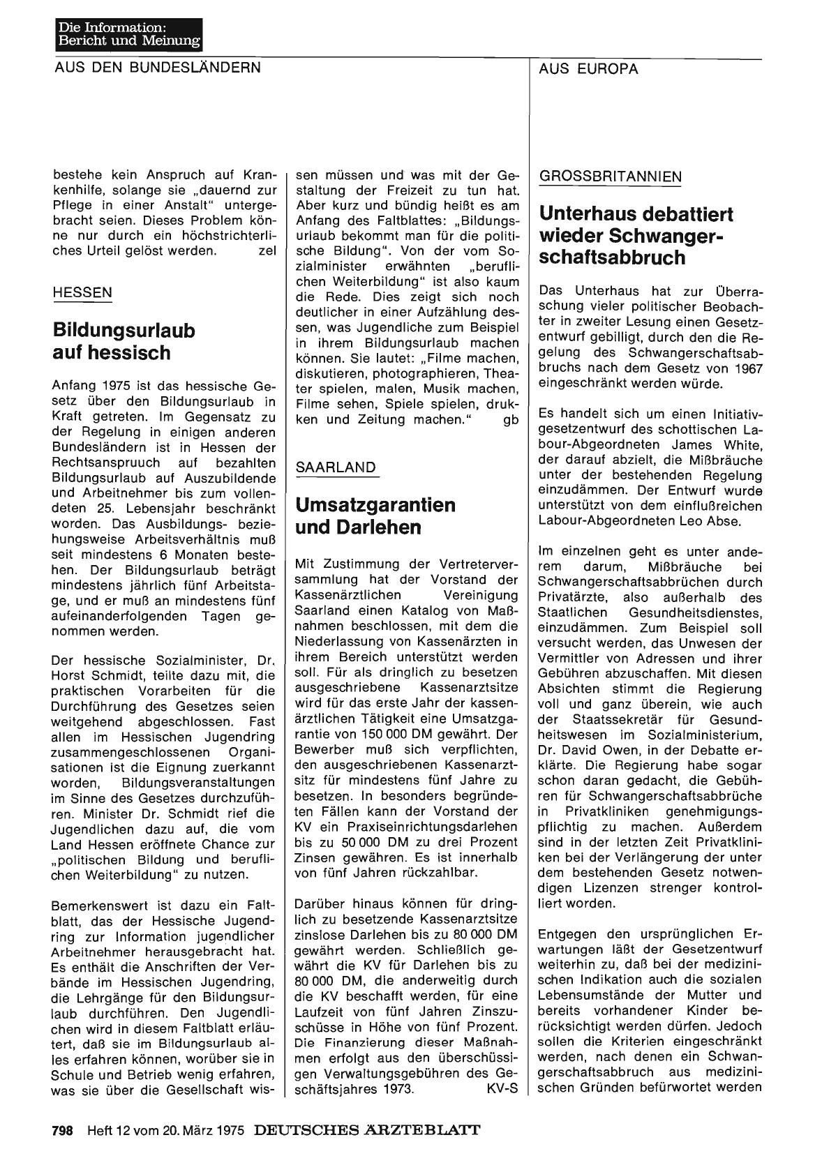 Vorschauseite 1: Saarland: Umsatzgarantien und Darlehen