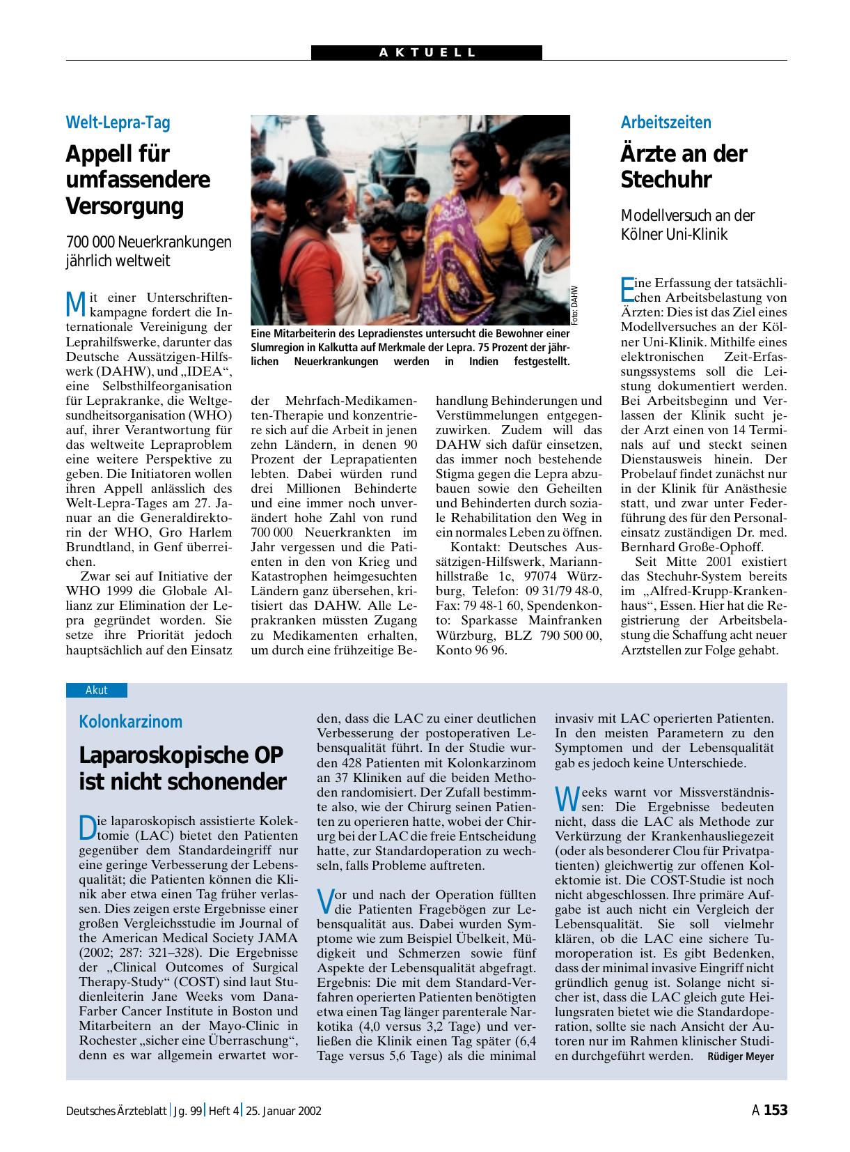 Vorschauseite 1: Arbeitszeiten: Ärzte an der Stechuhr