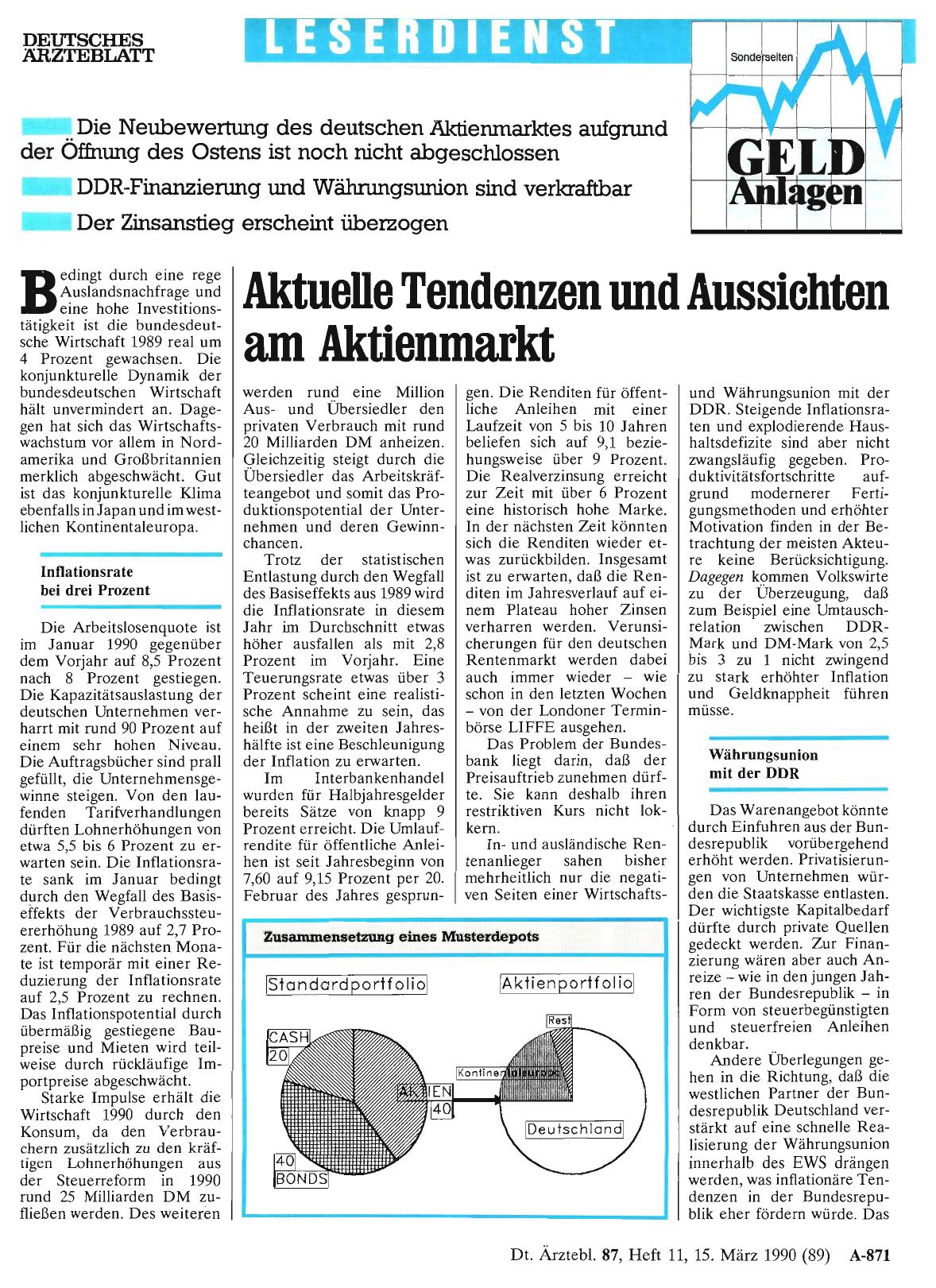 Vorschauseite 1: Aktuelle Tendenzen und Aussichten am Aktienmarkt