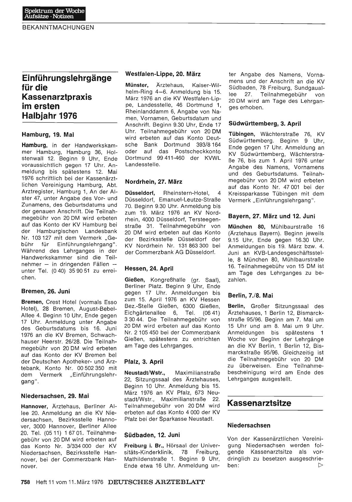 Vorschauseite 1: Kassenarztsitze