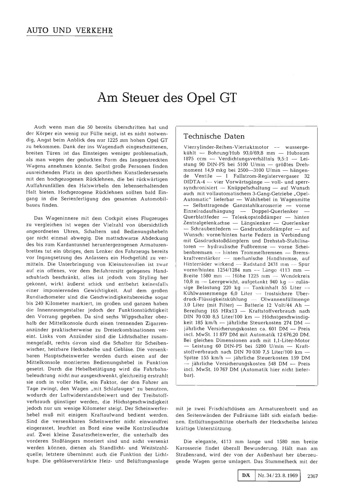 Vorschauseite 1: Am Steuer des Opel GT