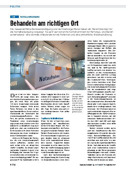 Vorschauseite 1: Notfallversorgung: Behandeln am richtigen Ort