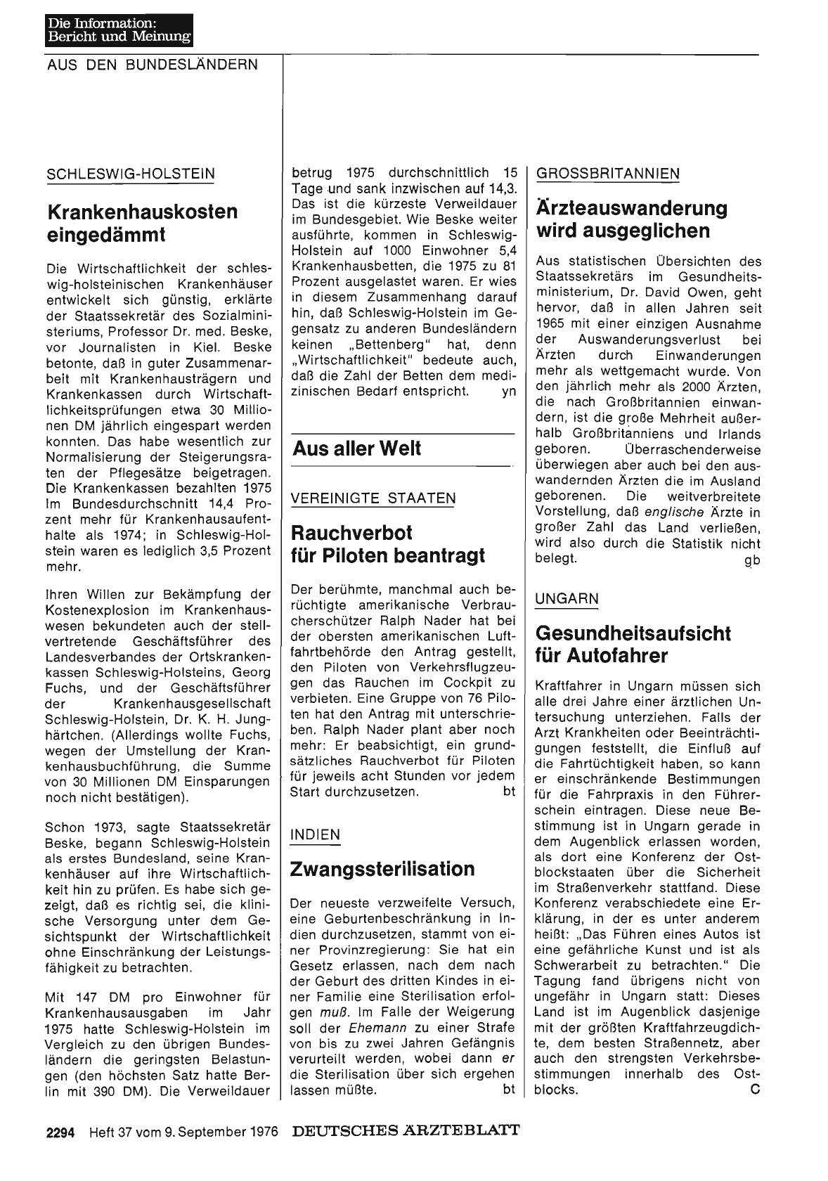Vorschauseite 1: UNGARN: Gesundheitsaufsicht für Autofahrer