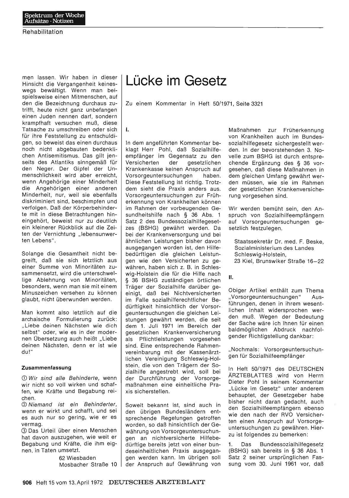 Vorschauseite 1: Lücke im Gesetz: I.