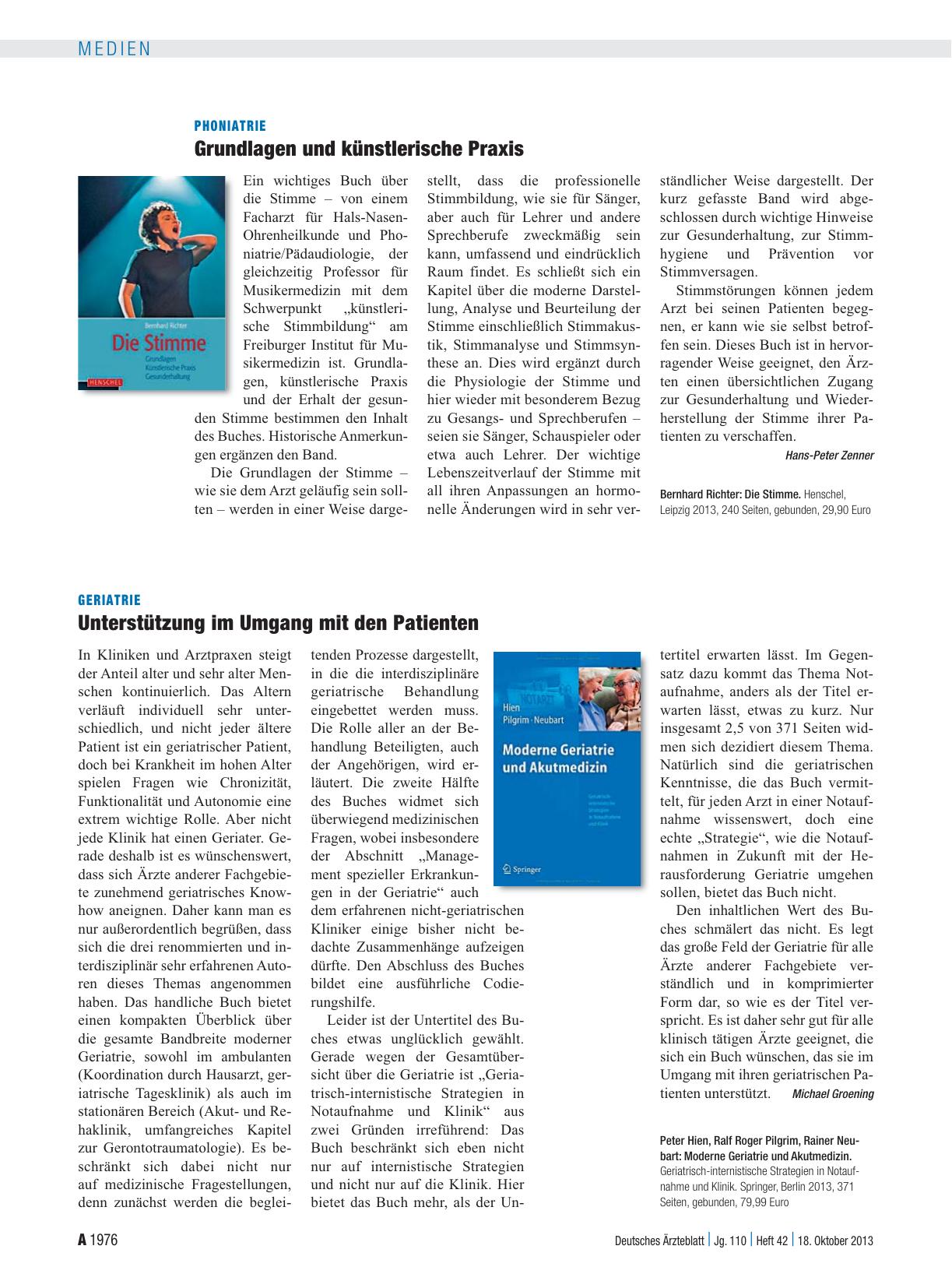 Vorschauseite 1: Phoniatrie: Grundlagen und künstlerische Praxis