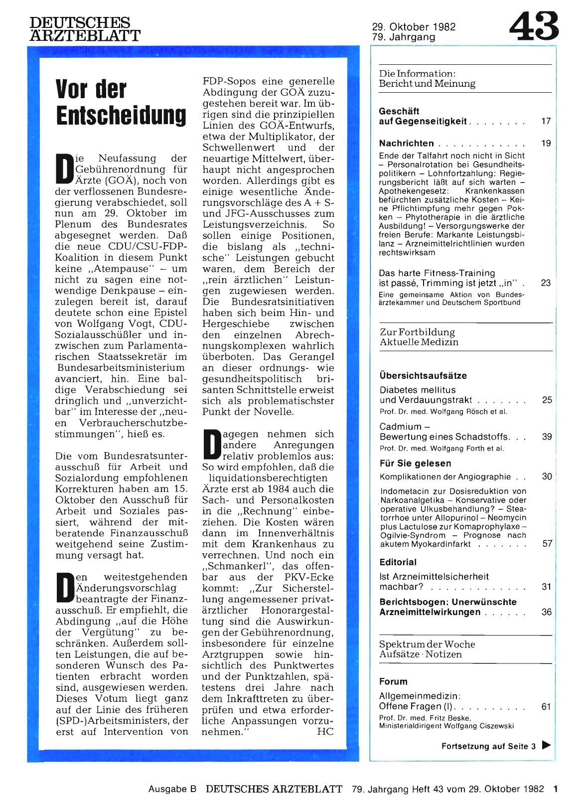 Vorschauseite 1: Vor der Entscheidung