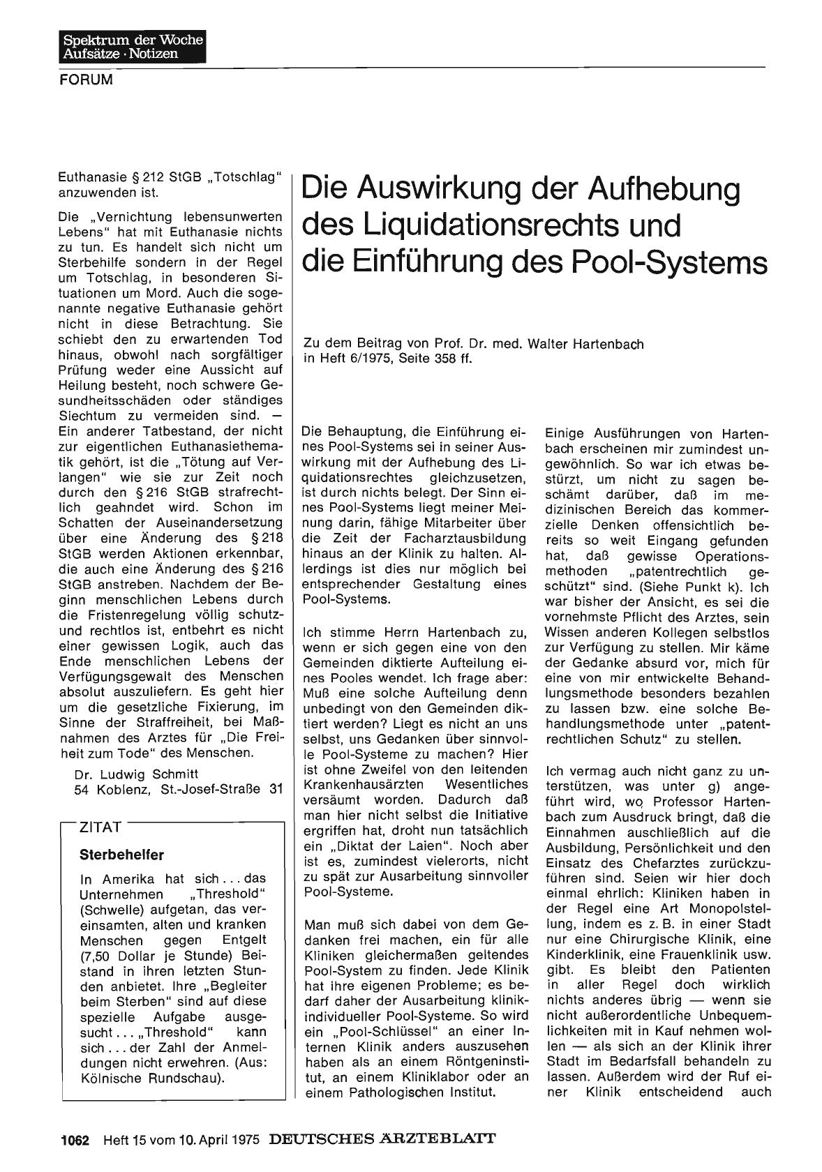 Vorschauseite 1: Die Auswirkung der Aufhebung des Liquidationsrechts und die Einführung des Pool-Systems