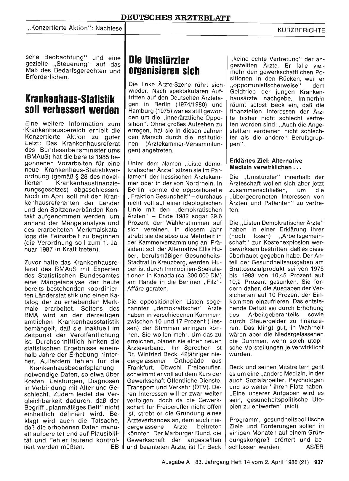 Vorschauseite 1: Die Umstürzler organisieren sich