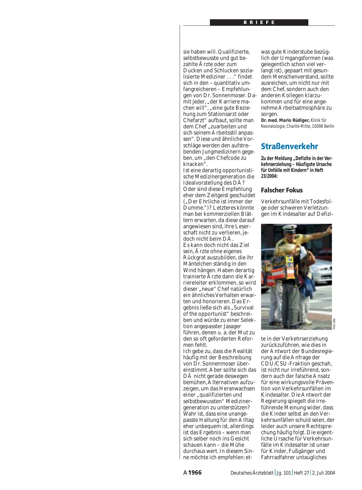 Vorschauseite 1: Straßenverkehr: Falscher Fokus