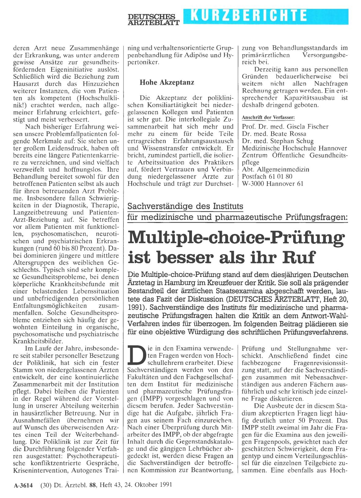Vorschauseite 1: Multiple-choice-Prüfung ist besser als ihr Ruf