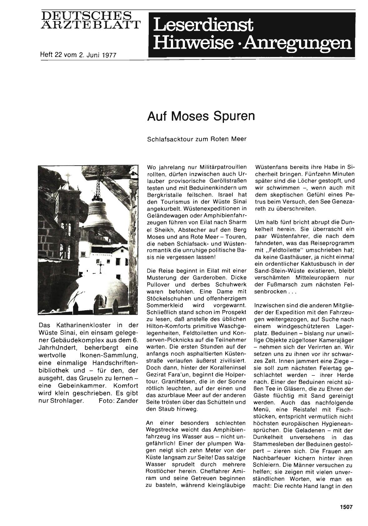 Vorschauseite 1: Auf Moses Spuren: Schlafsacktour zum Roten Meer